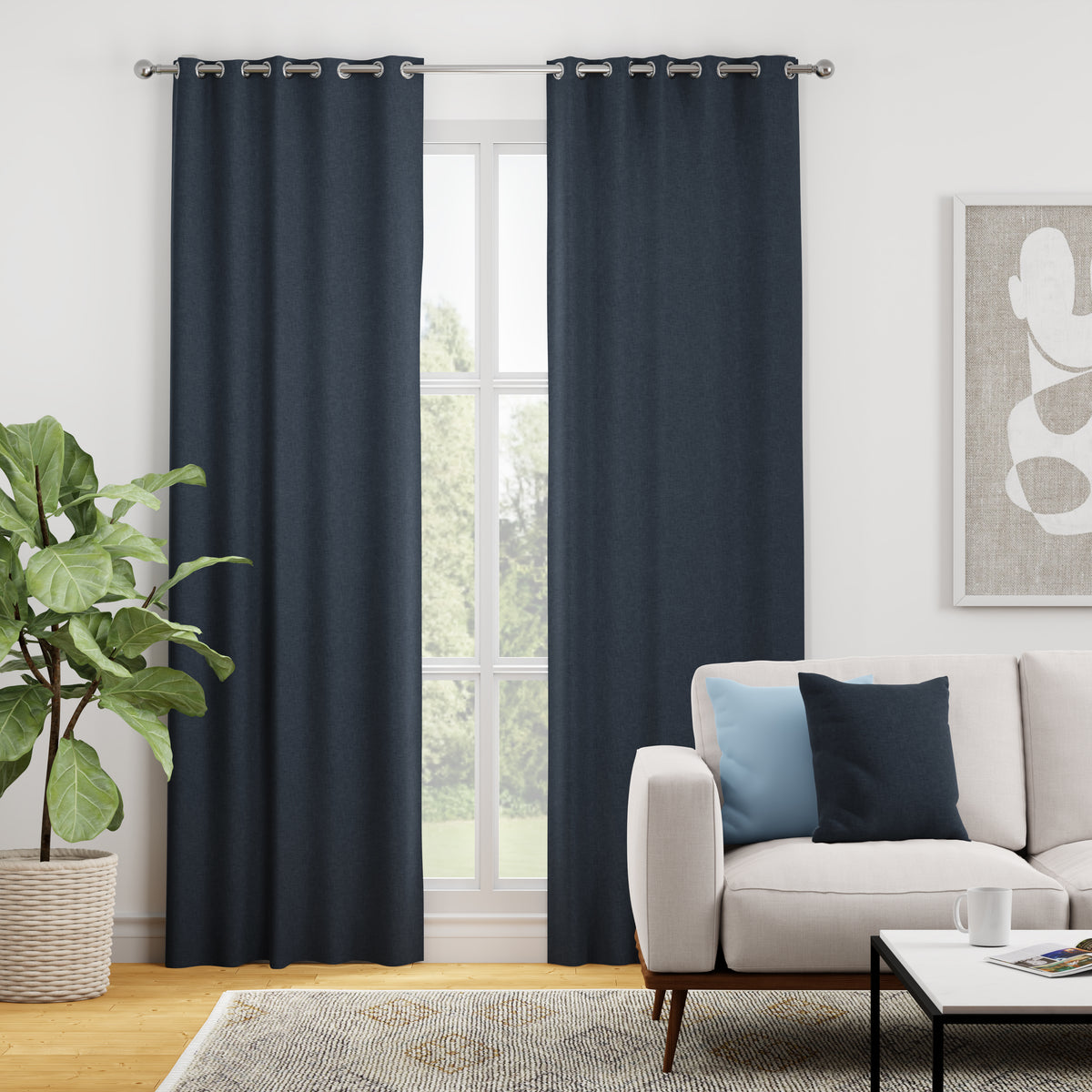 Kansai Plain Made to Measure Curtain Denim