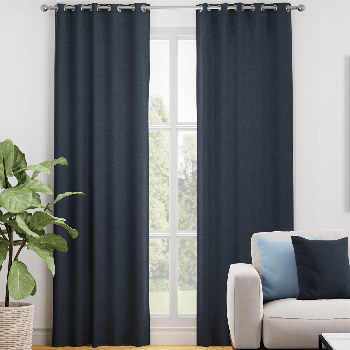Kansai Plain Made to Measure Curtain Denim