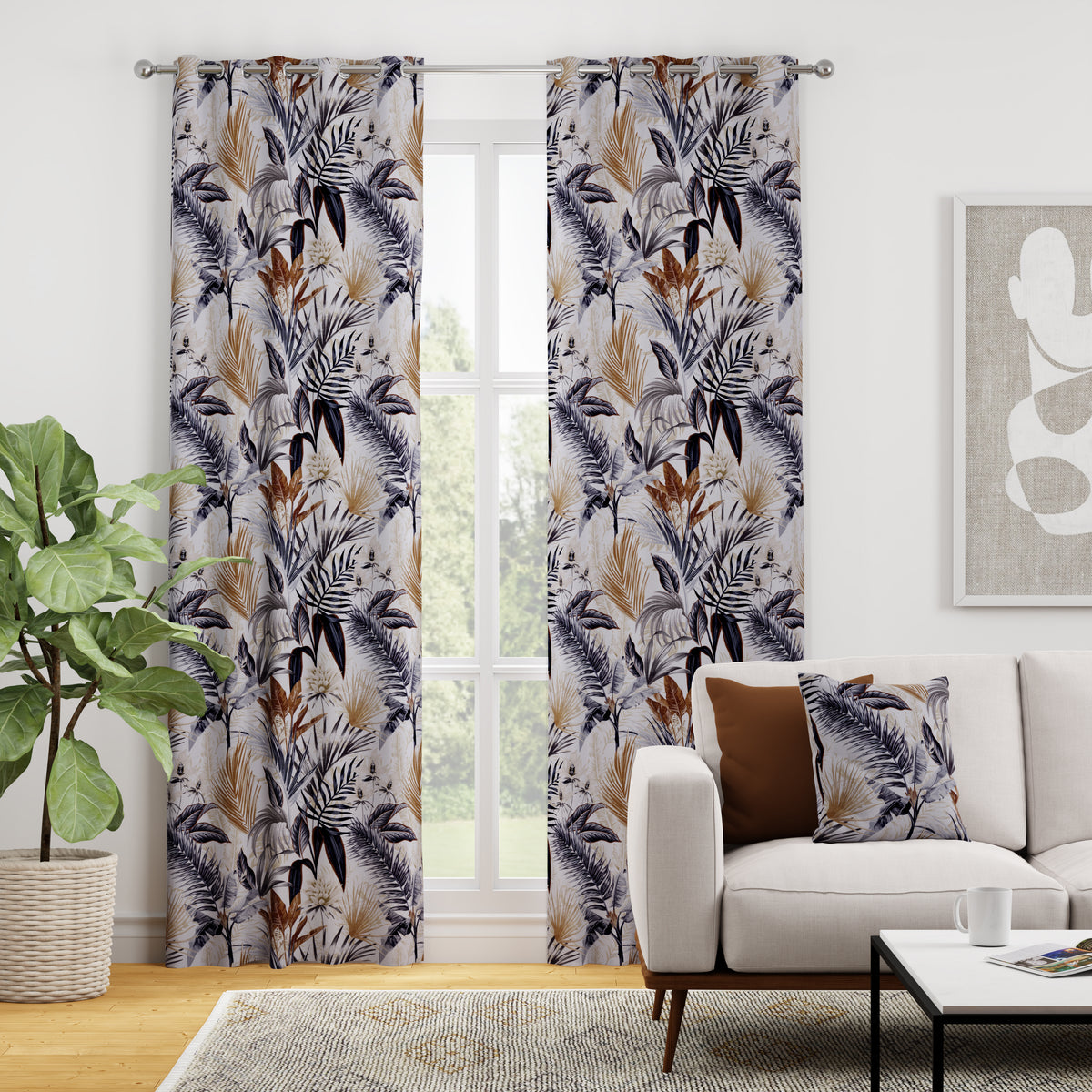 Sabah Made to Measure Curtain Nutmeg