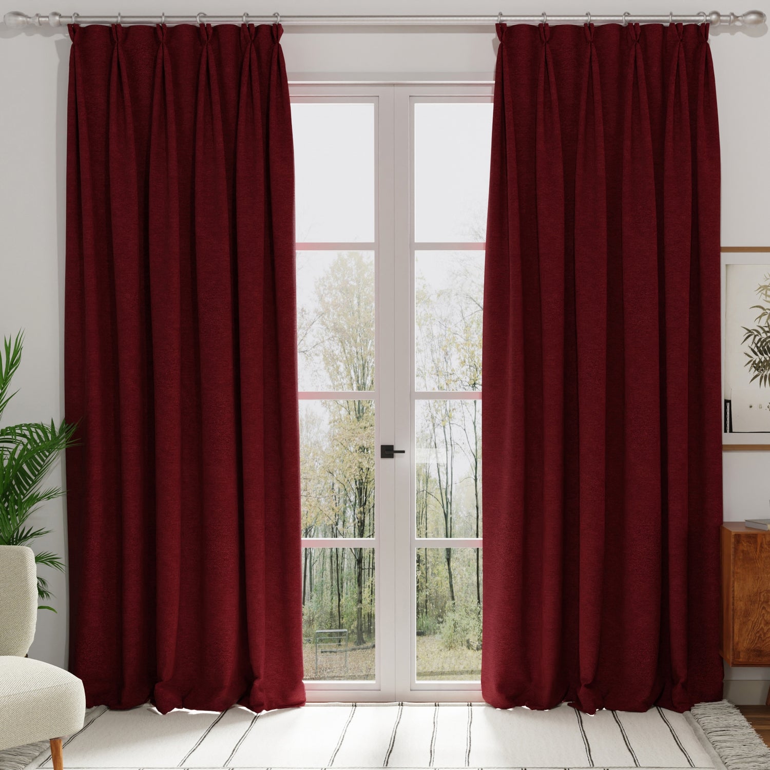 Kensington Made to Measure Curtain Rosso