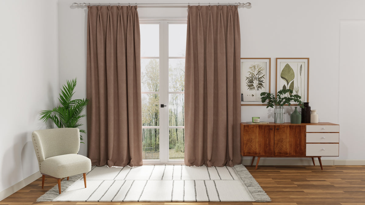 Modena Recycled Made to Measure Curtain Cranberry