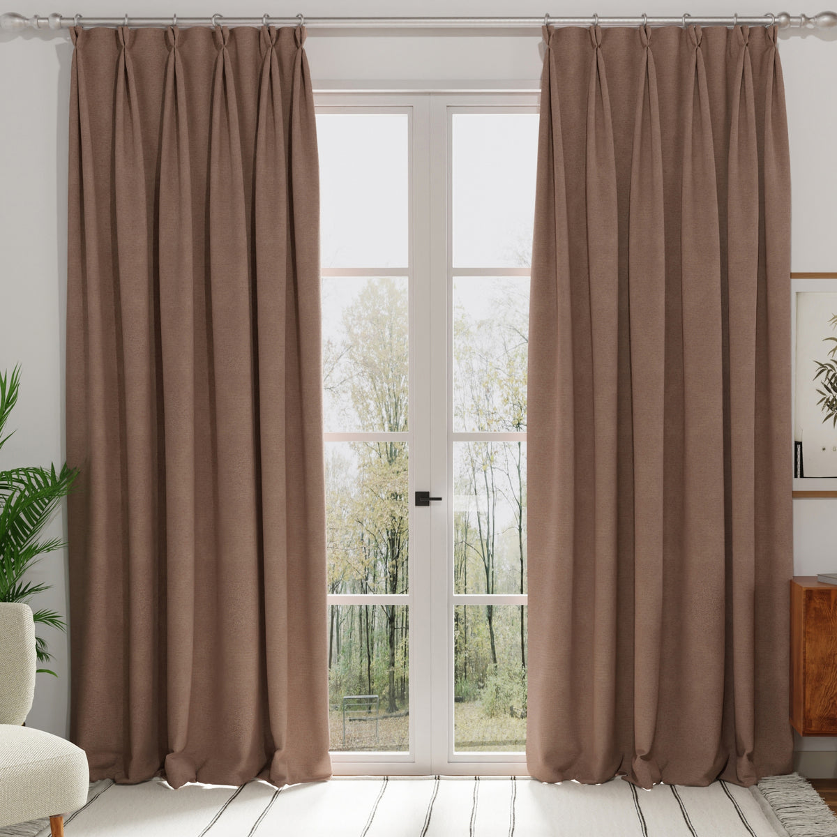 Modena Recycled Made to Measure Curtain Cranberry