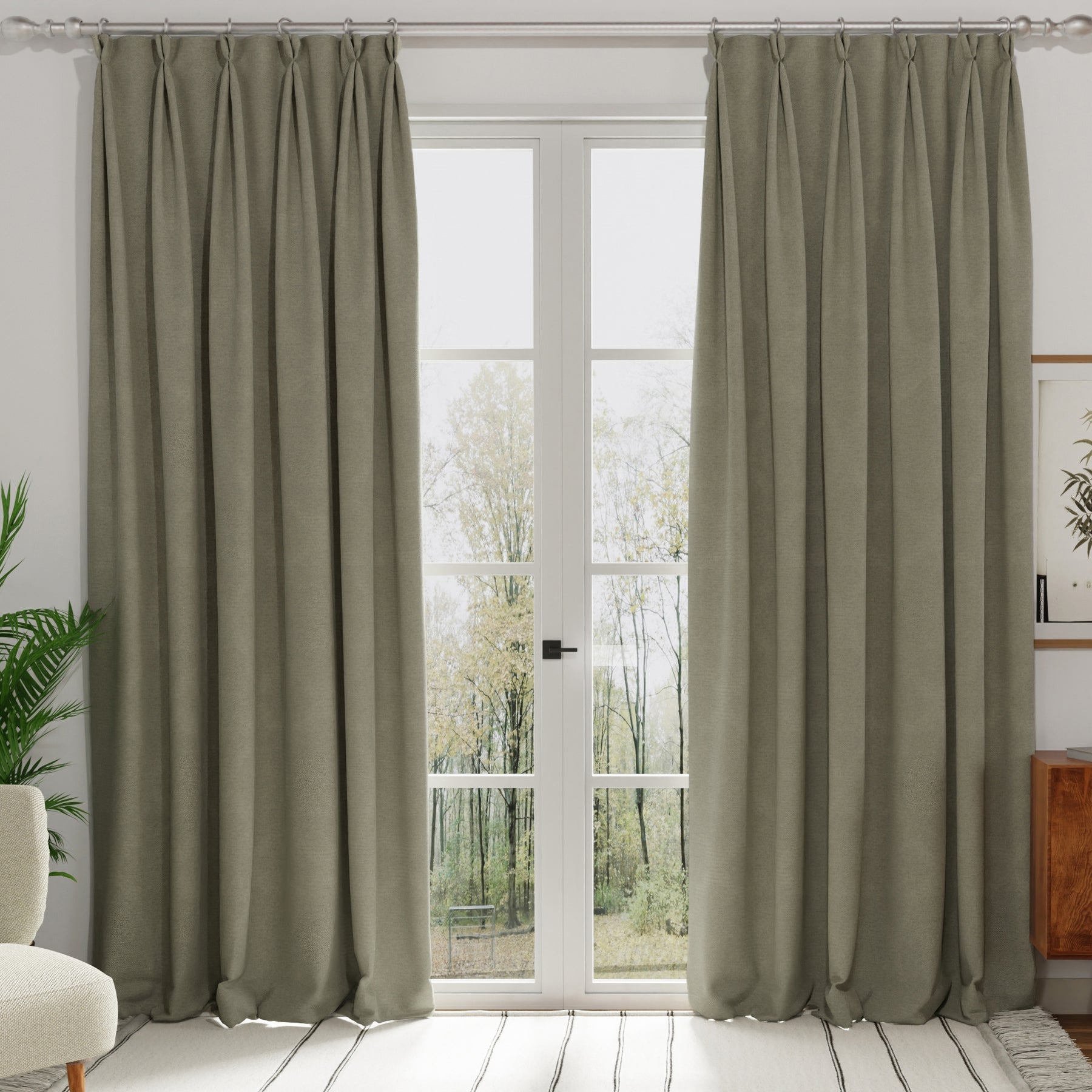 Modena Recycled Made To Measure Curtains Grey