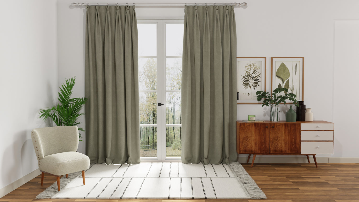 Modena Recycled Made to Measure Curtain Grey