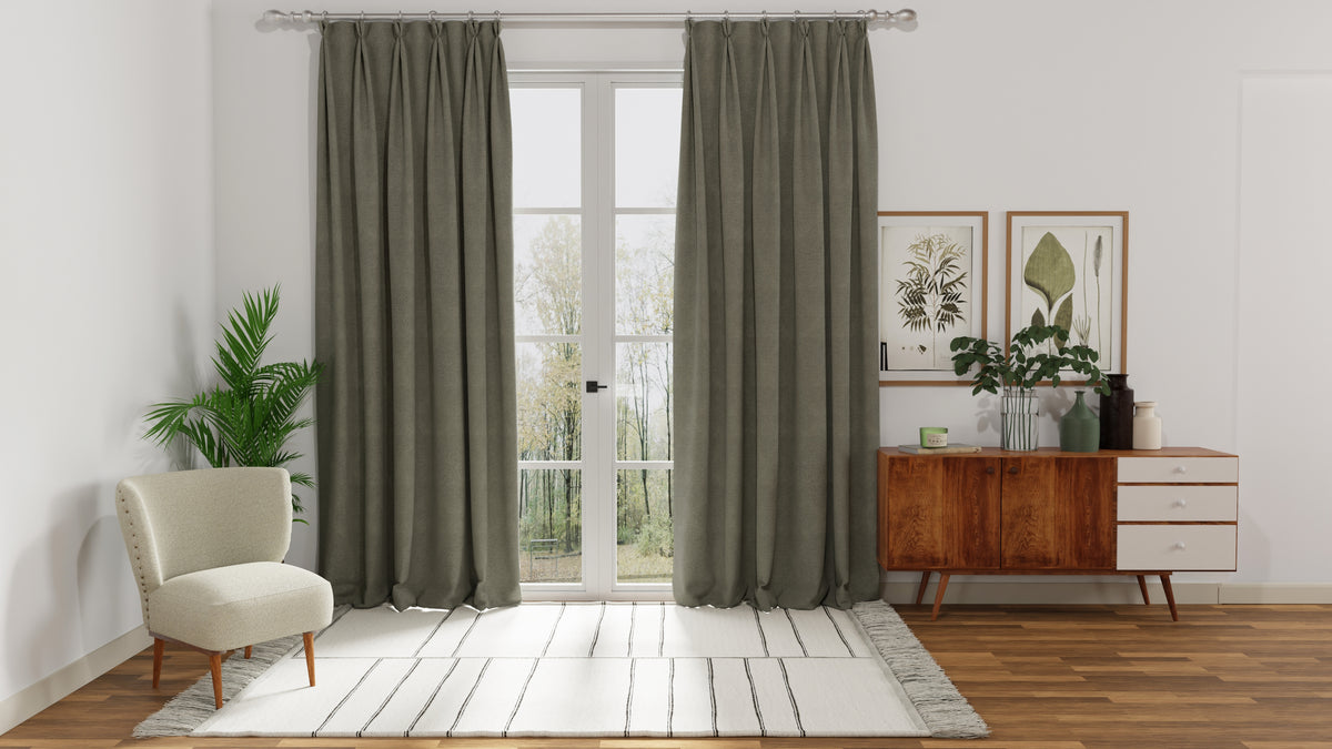 Modena Recycled Made to Measure Curtain Charcoal