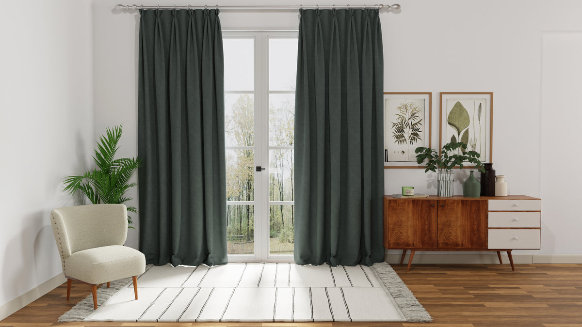 Turin Velvet Made to Measure Curtain Grey