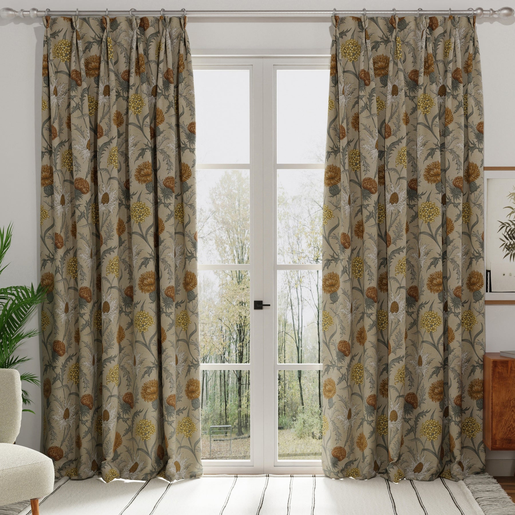 Acanthium Made To Measure Curtains Ochre