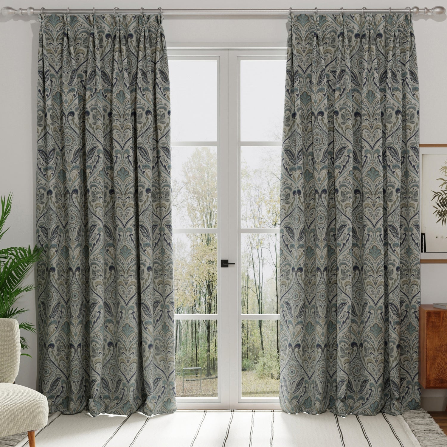 Hidcote Made to Measure Curtain Prussian
