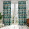 Landscape Digitally Printed Velvet Made to Measure Curtain Cobalt