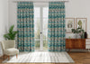 Landscape Digitally Printed Velvet Made to Measure Curtain Cobalt