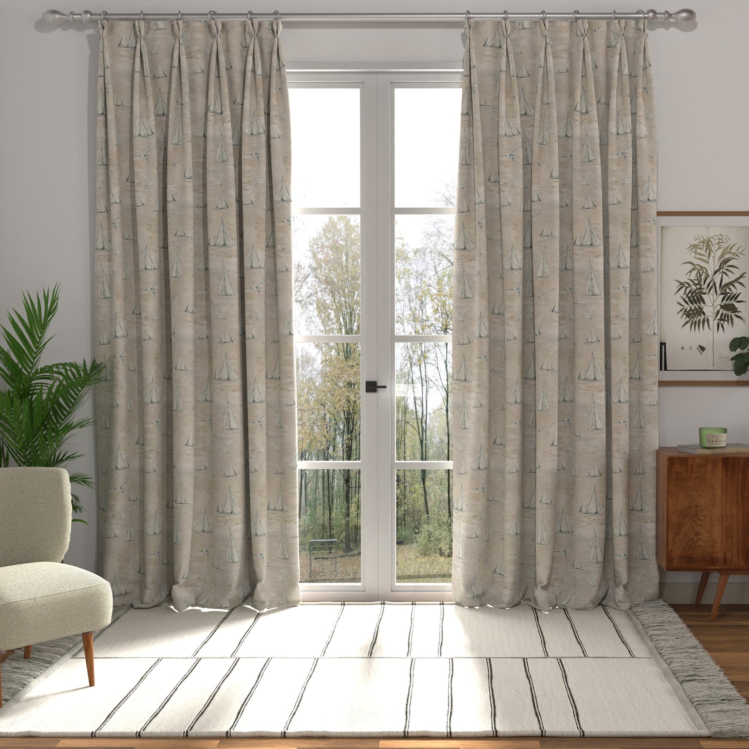 ANTE DECOR Sail Away Made to Measure Curtain Storm