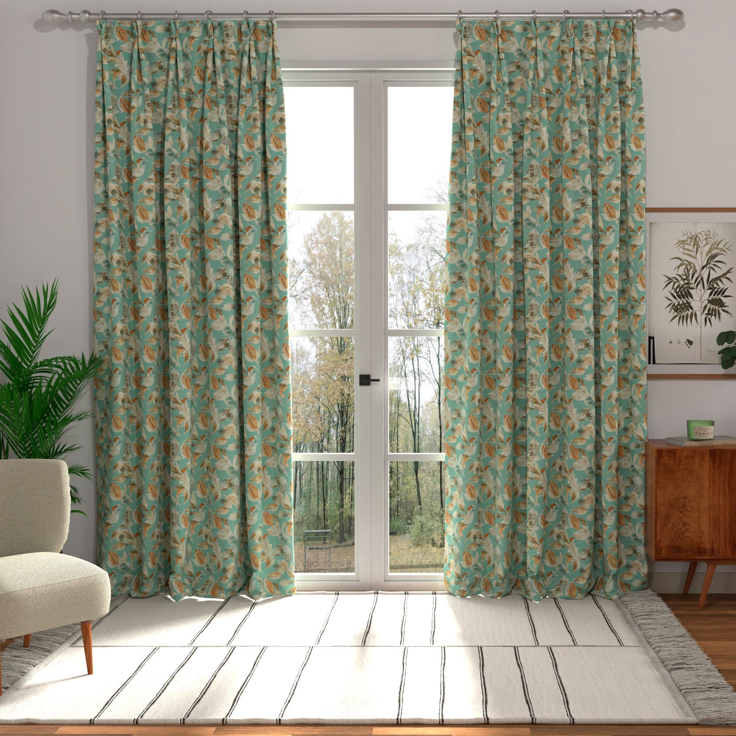 ANTE DECOR Zara Made to Measure Curtain Blue