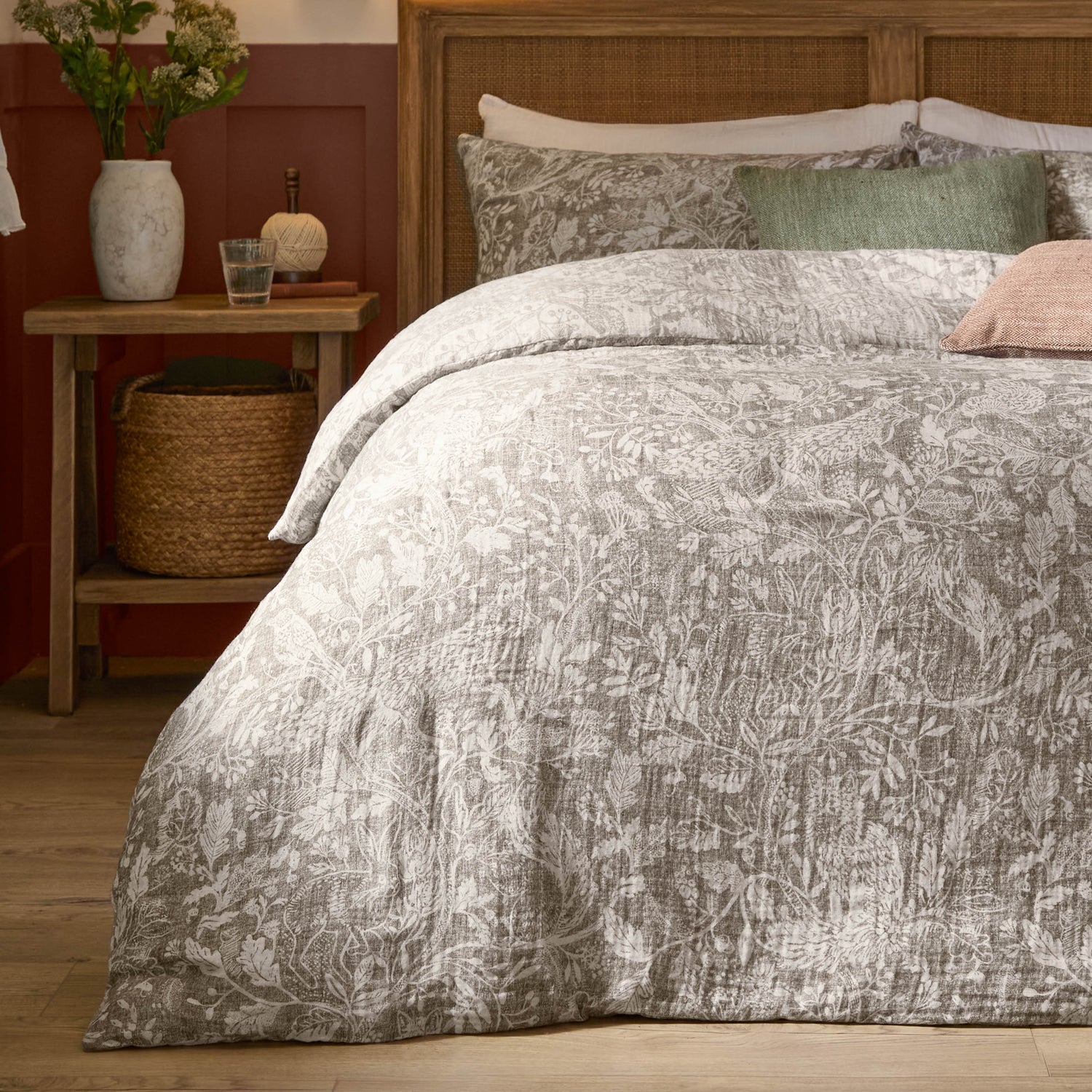 Voyage Maison Cademuir Cotton Muslin Duvet Cover Bedding Set Nut