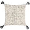 Hoem Cambre Boucle Tasselled Filled Cushion 50cm x 50cm Mono