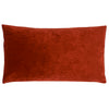 Camden Reversible Micro-Cord Velvet 30cm x 50cm Filled Cushion Burnt Brick