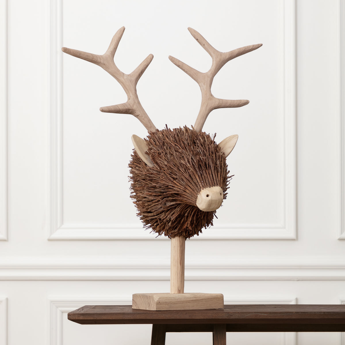 Voyage Maison Stirling Stag Head Hand Crafted Sculpture Brown