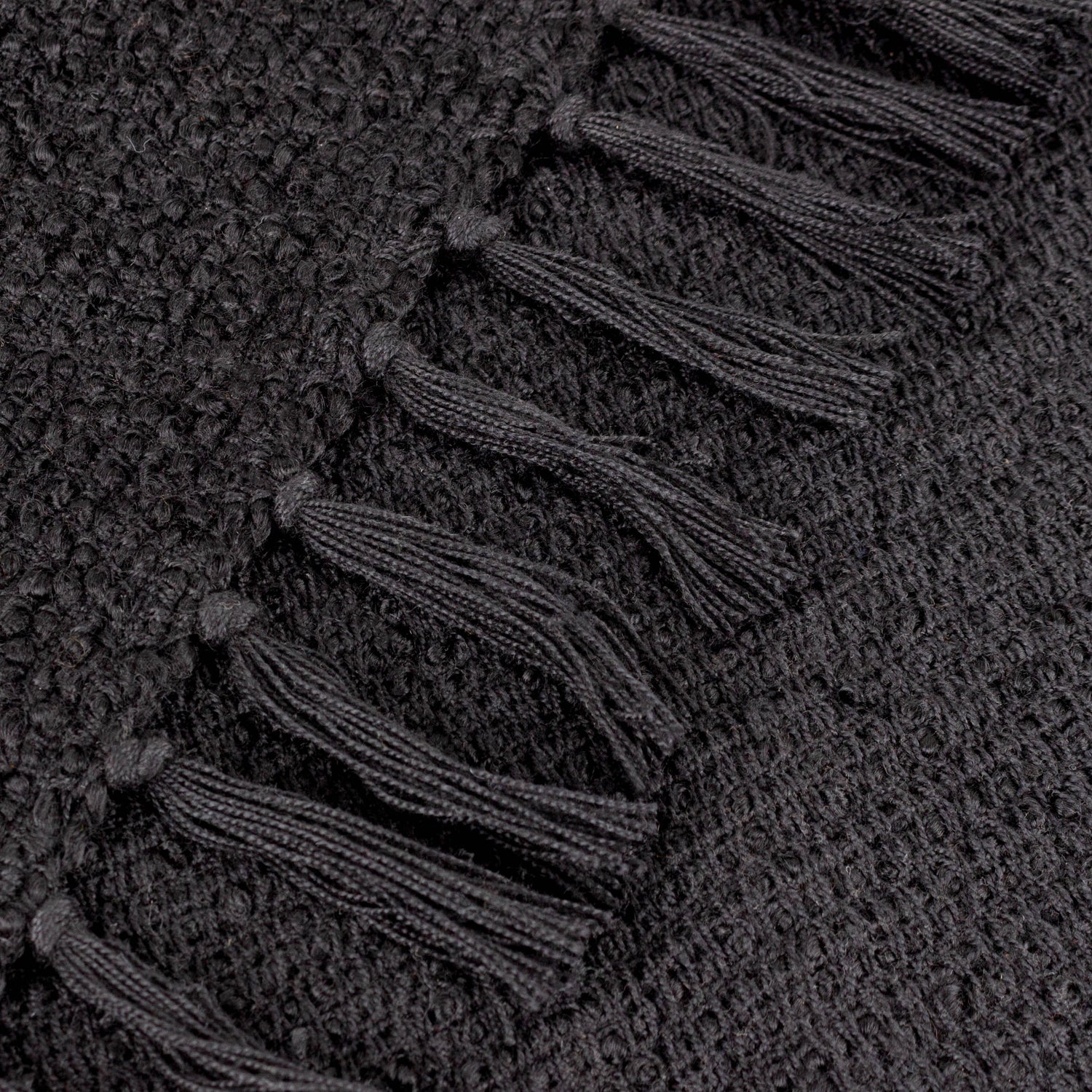 Candar Boucle Textured 130cm x 170cm Throw Black