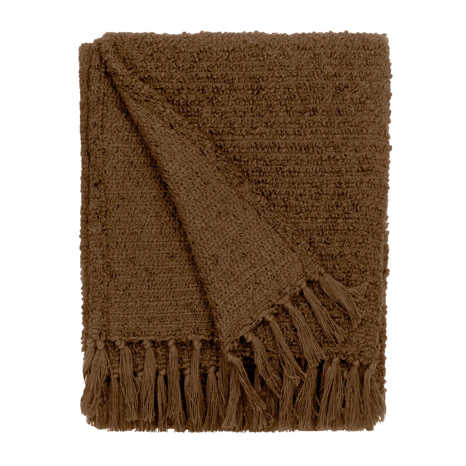 Candar Boucle Textured 130cm x 170cm Throw Cocoa