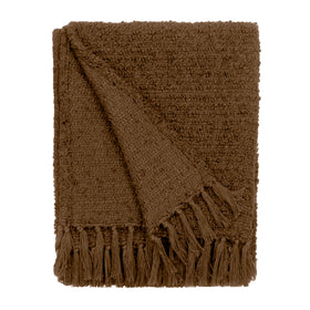 Candar Boucle Textured 130cm x 170cm Throw Cocoa
