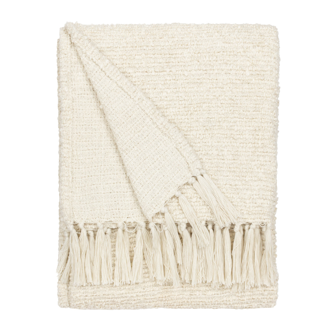 Candar Boucle Textured 130cm x 170cm Throw Ecru