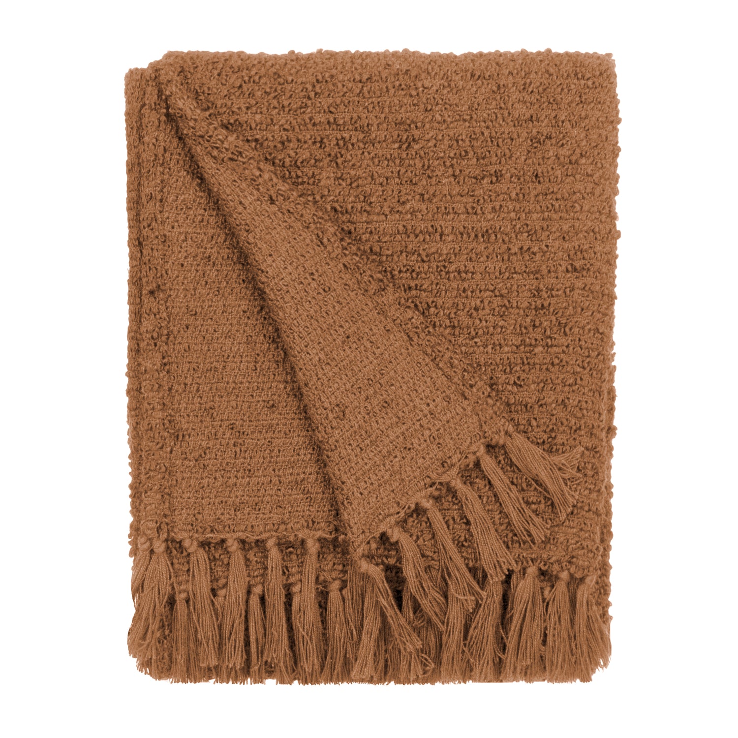 Candar Boucle Textured 130cm x 170cm Throw Ginger