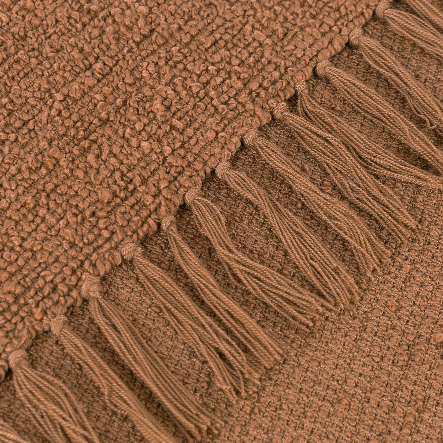 Candar Boucle Textured 130cm x 170cm Throw Ginger