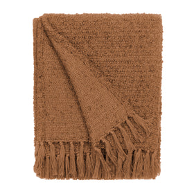 Candar Boucle Textured 130cm x 170cm Throw Ginger
