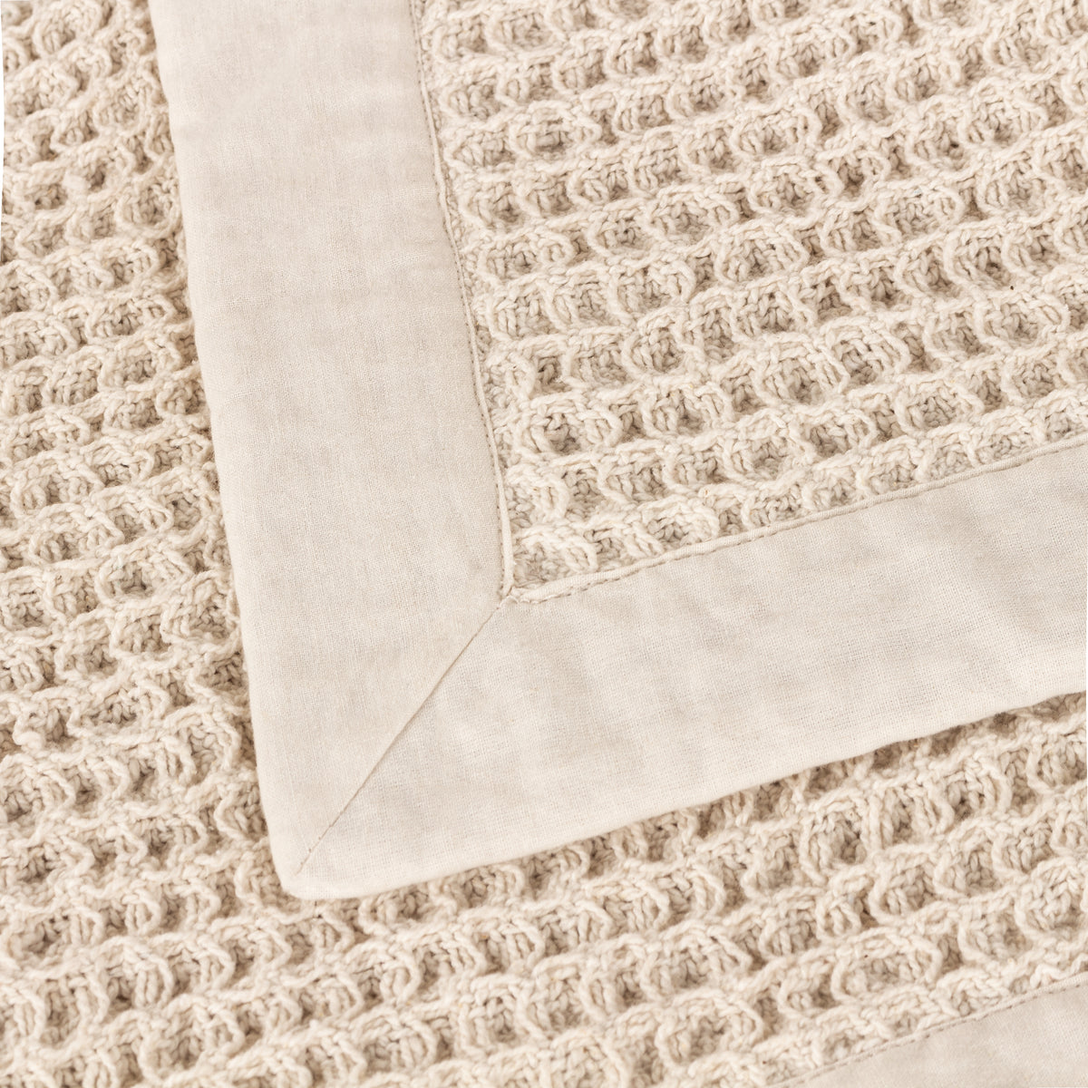 Canopy Waffle Throw 240cm x 260cm Natural