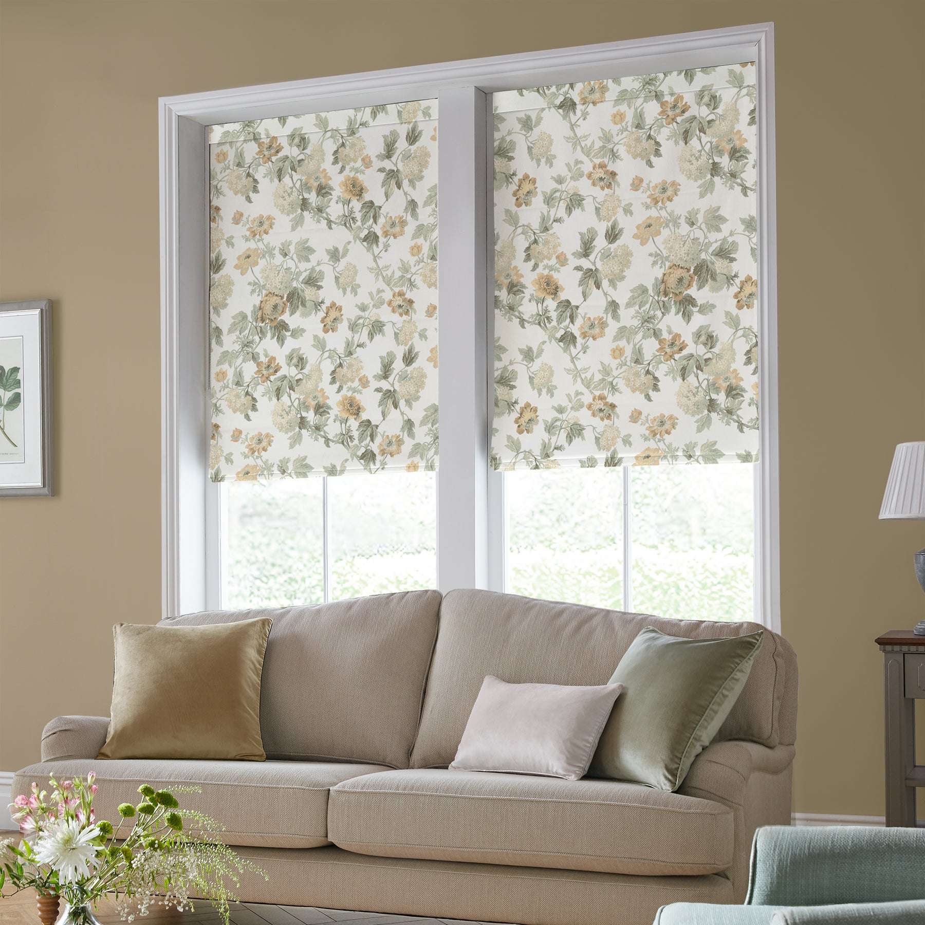 Laura Ashley Catrin Made to Measure Roman Blind Ochre