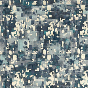 Clarke & Clarke Lapis Printed Fabric Ink