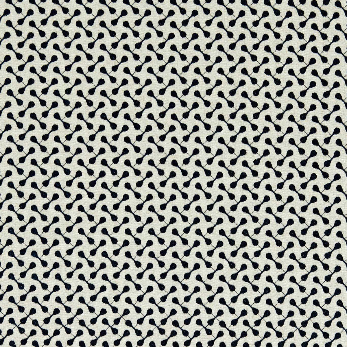 Clarke & Clarke Necto Embroidered Fabric Ink