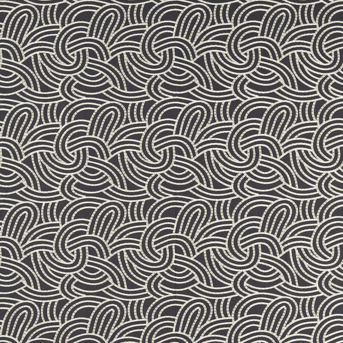 Clarke & Clarke Volu Embroidered Fabric Charcoal