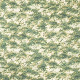 Clarke & Clarke Boschetto Printed Canvas Style Fabric Forest