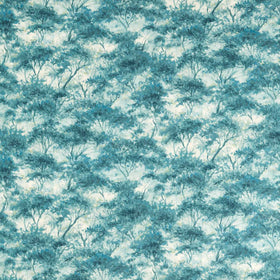 Clarke & Clarke Boschetto Printed Canvas Style Fabric Teal