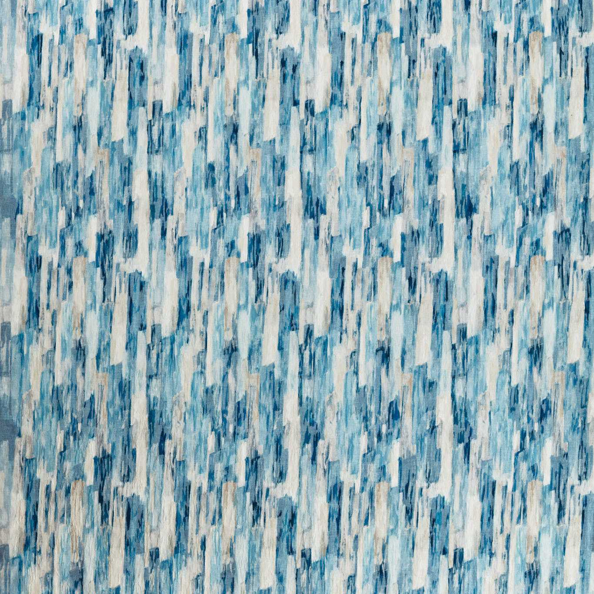 Clarke & Clarke Cityscape Embroidered Printed Fabric Denim