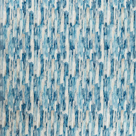 Clarke & Clarke Cityscape Embroidered Printed Fabric Denim