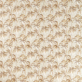 Clarke & Clarke Floresta Embroidered Fabric Ivory Linen