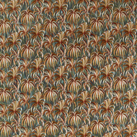 Clarke & Clarke Floresta Embroidered Fabric Mineral Spice