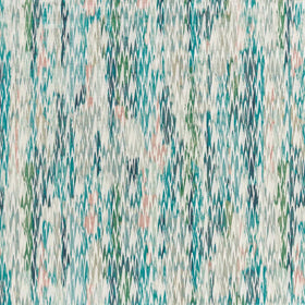 Clarke & Clarke Ignis Embroidered Woven Fabric Teal Blush