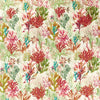 Clarke & Clarke Oceana Embroidered Printed Fabric Coral