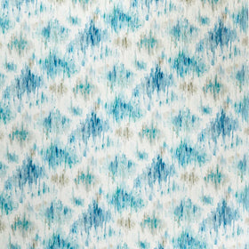 Clarke & Clarke Trueno Embroidered Printed Fabric Denim