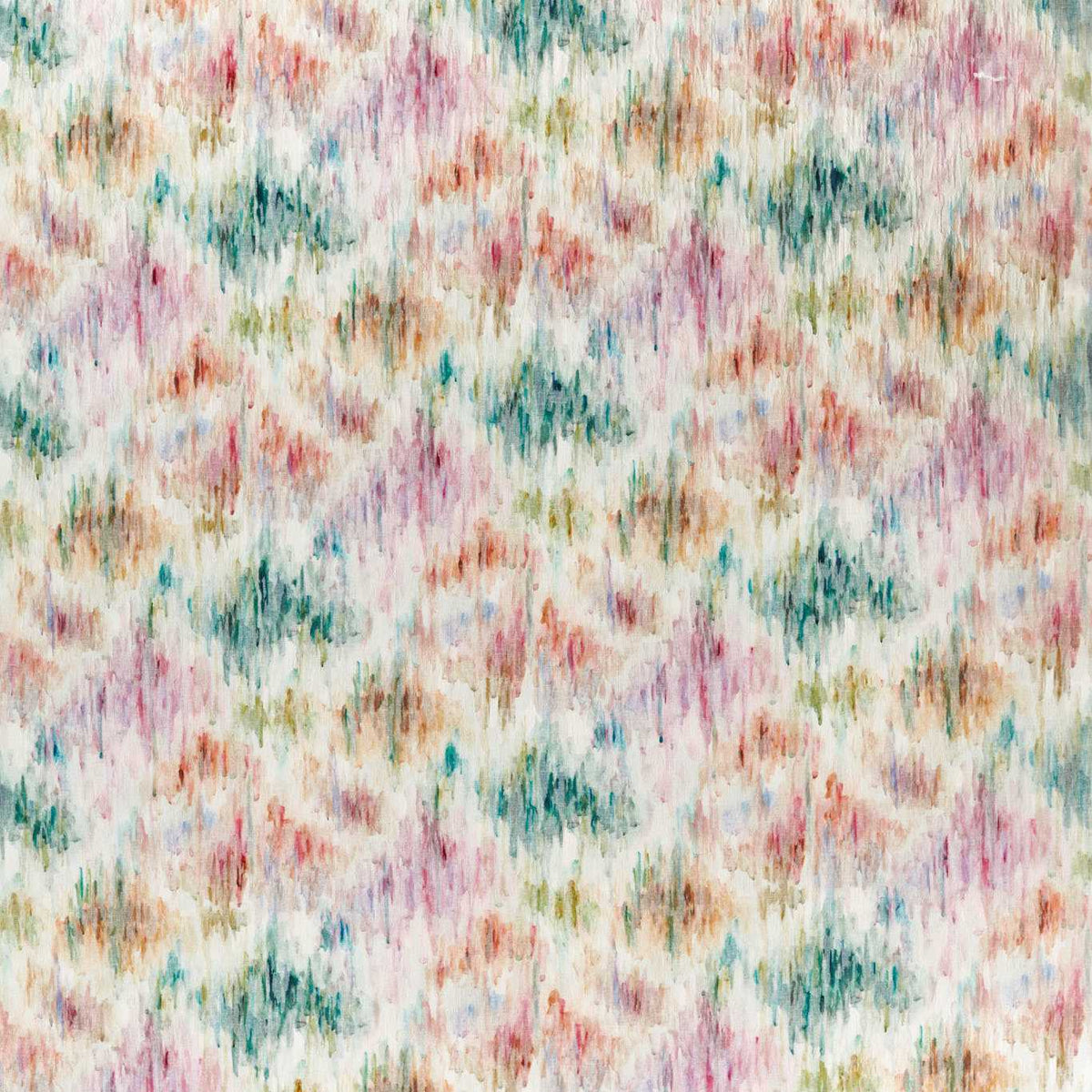 Clarke & Clarke Trueno Embroidered Printed Fabric Multi