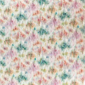 Clarke & Clarke Trueno Embroidered Printed Fabric Multi