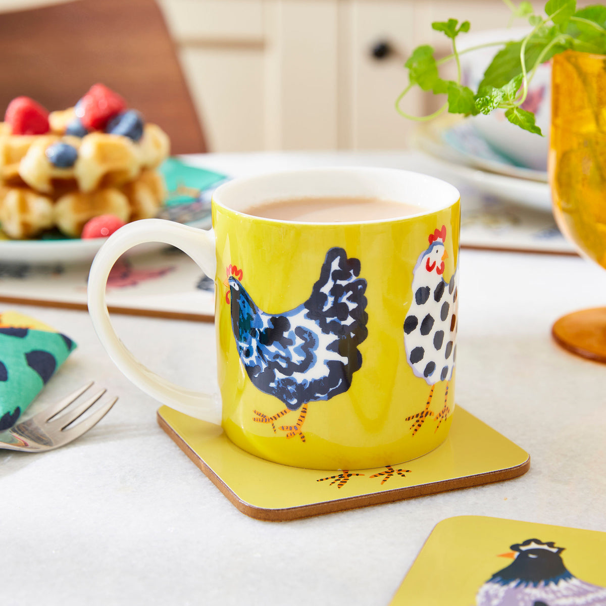 Ulster Weavers Chick Chicken Pack of 4 Coasters Yellow