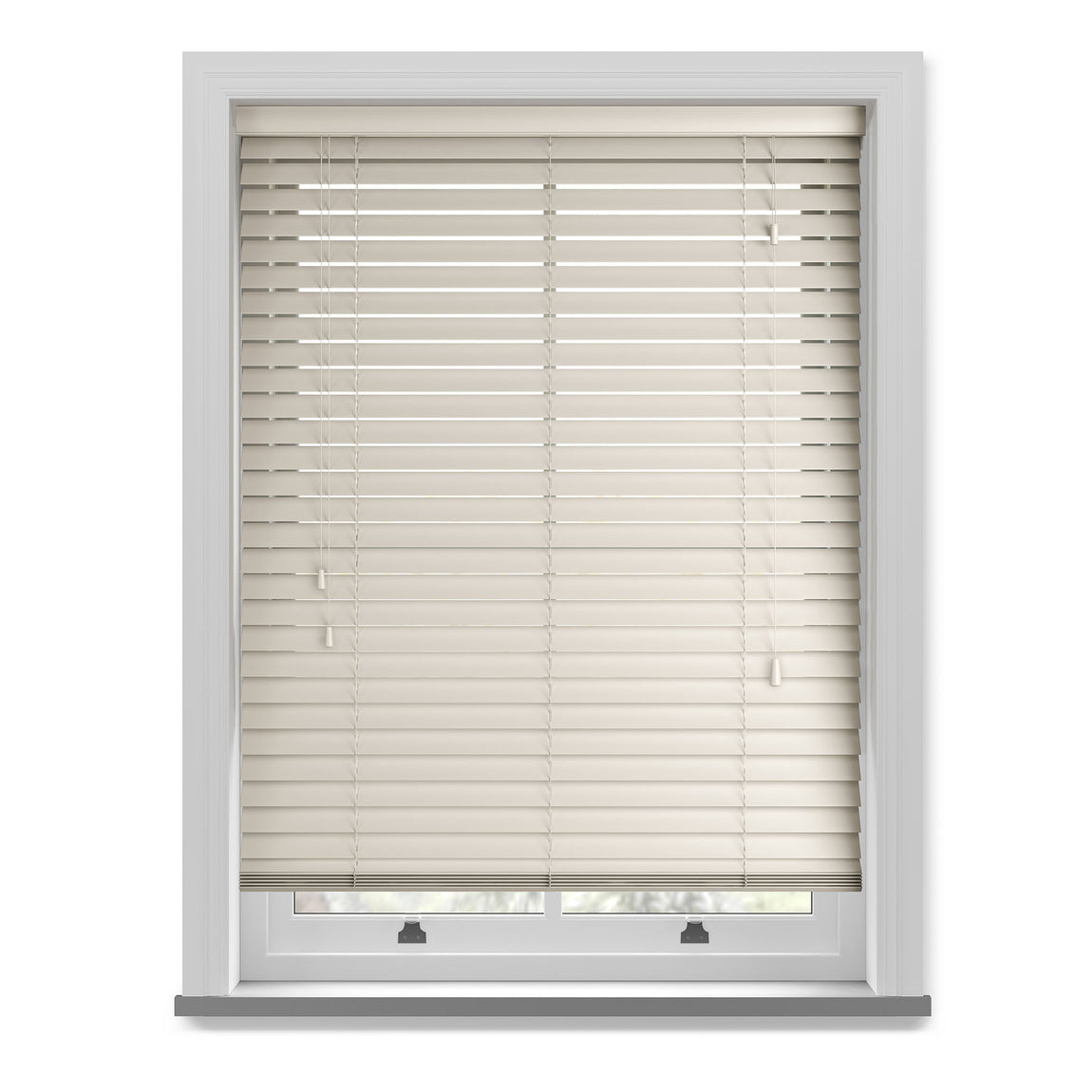 50mm Wood Essence Wooden Venetian Made To Measure Blind Mirage Parchment