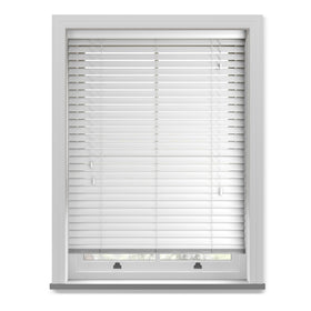 50mm Wood Essence Wooden Venetian Made To Measure Blind True White