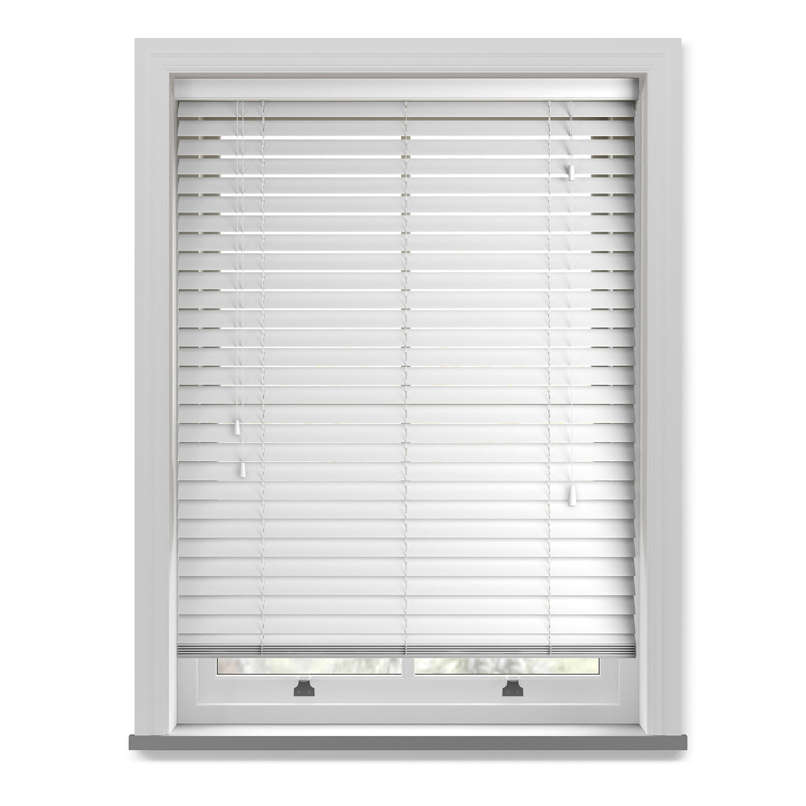 50mm Wood Essence Wooden Venetian Made To Measure Blind True White
