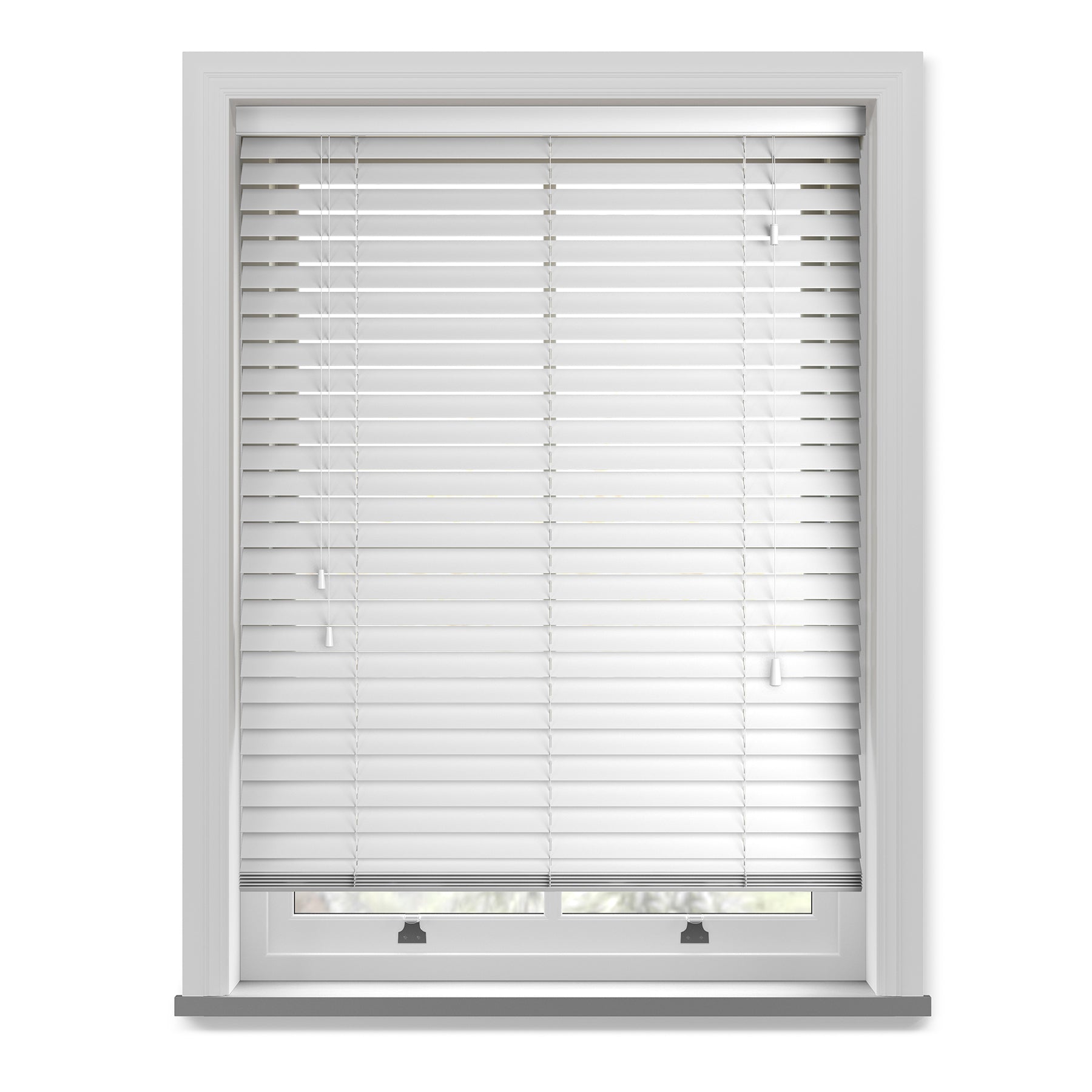 50mm Wood Essence Wooden Venetian Made To Measure Blind True White