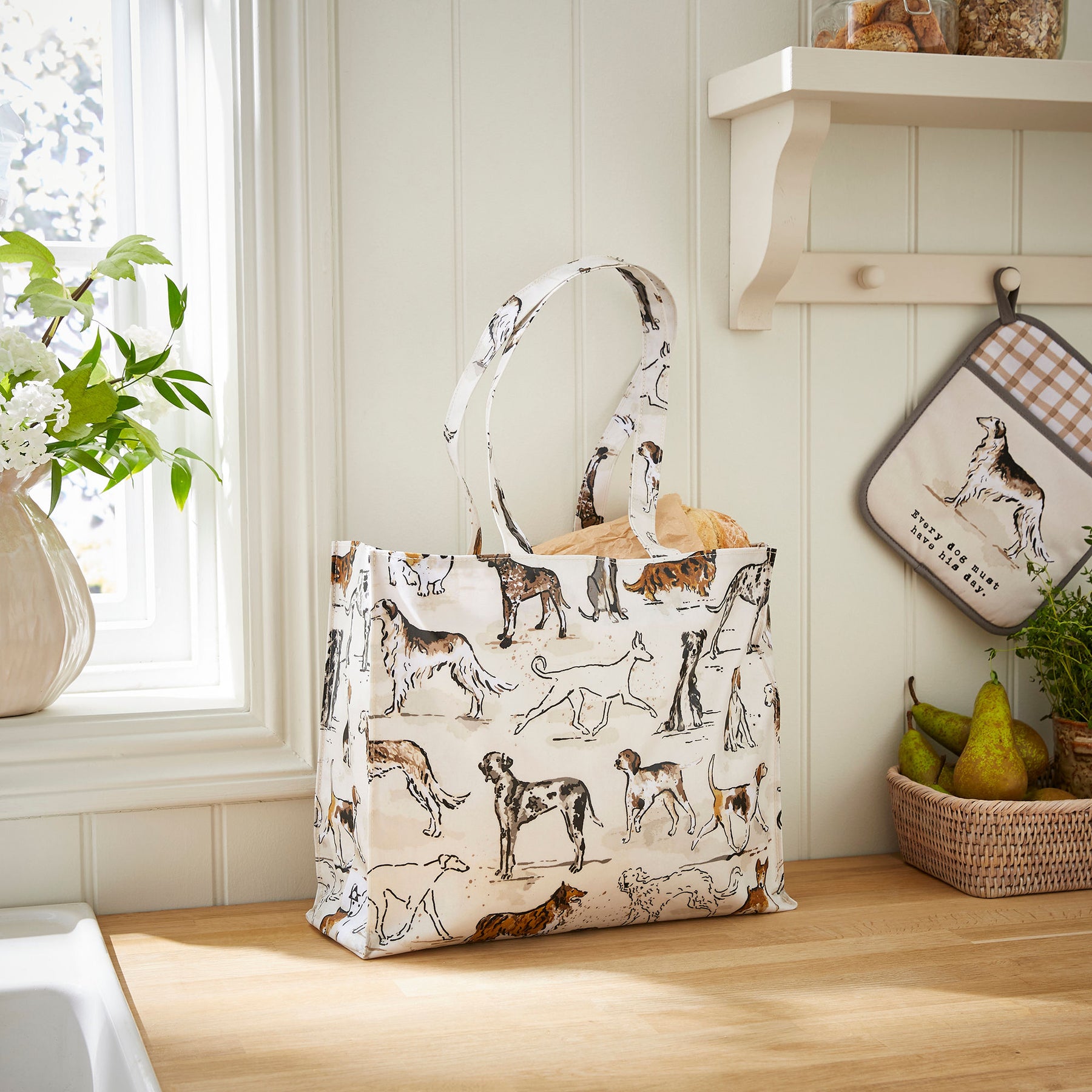 Ulster Weavers Country Dogs PVC Shoulder Bag Brown