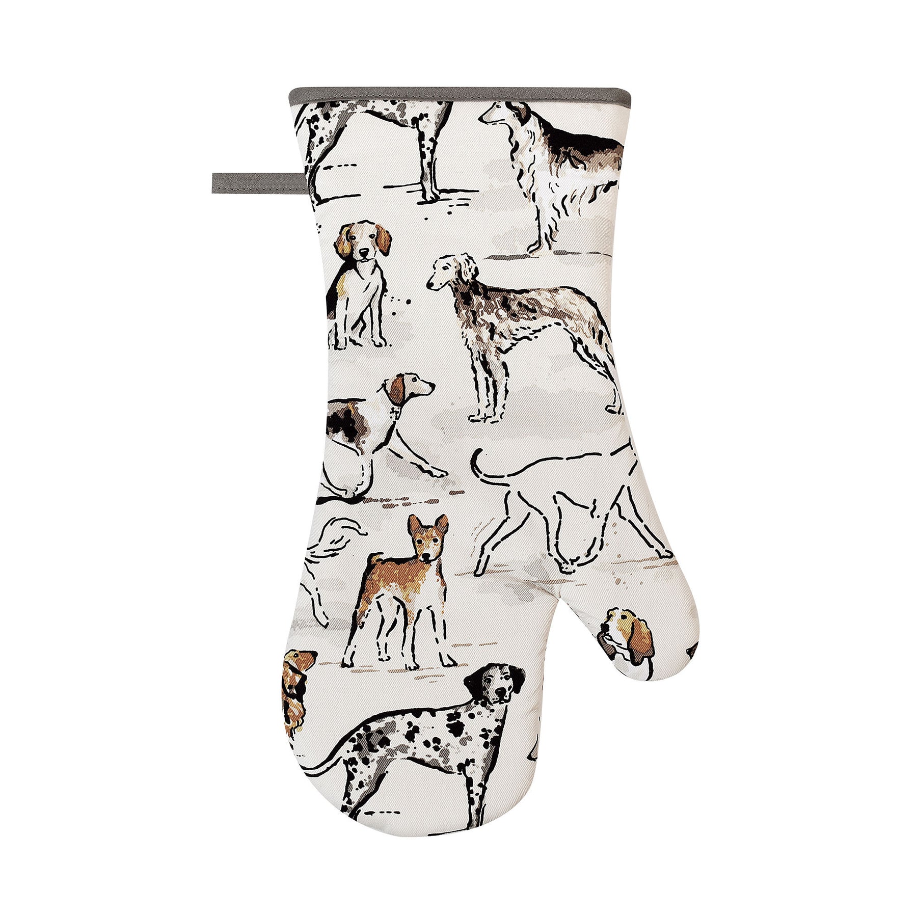 Ulster Weavers Country Dogs Thermal Gauntlet Oven Glove Brown